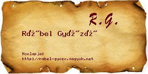 Rábel Győző névjegykártya
