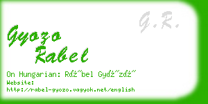 gyozo rabel business card
